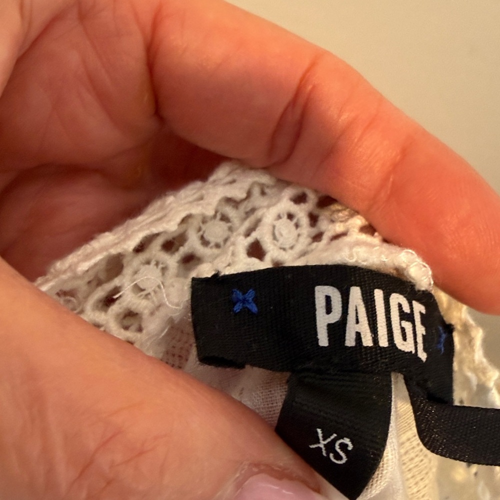PAIGE White Lace Cold Shoulder Blouse - Picture 4 of 4